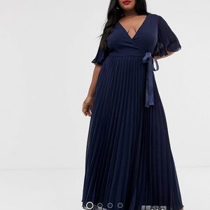 Maxi dress with kimono sleeve